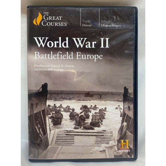 Great Courses World War II Battlefield Europe 4 DVDs + Guidebook + Transcript - Picture 2 of 7
